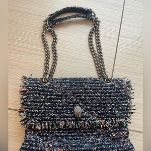 Large Kensington Tweed Long Flap Shoulder Crossbody Bag